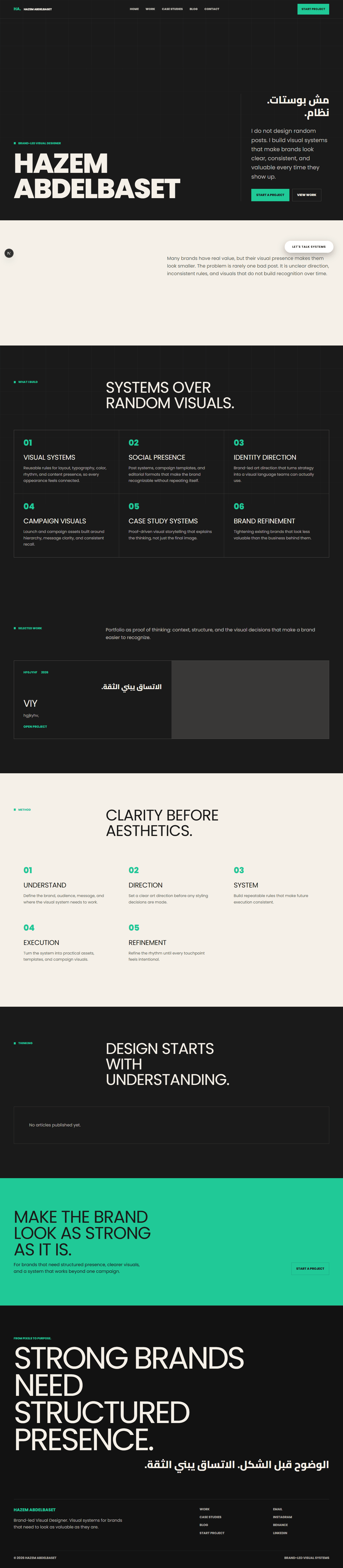 Hazem Abdelbaset editorial portfolio homepage